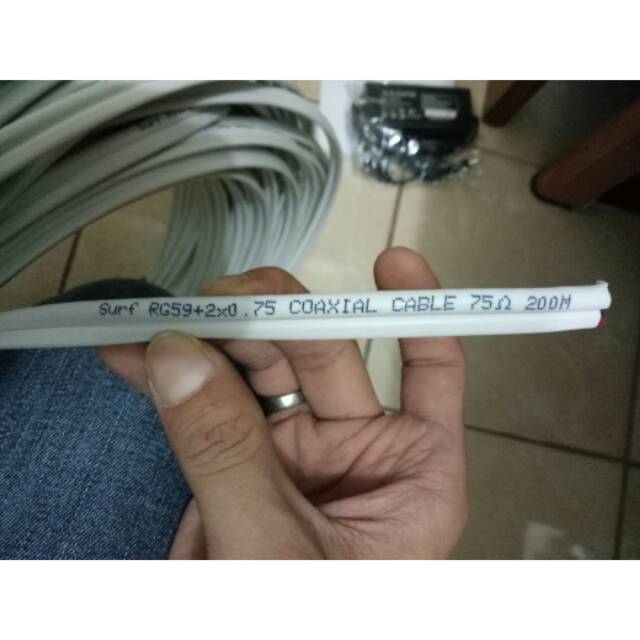 Kabel cctv surf 100m jernih bagus / kabel cctv surf 100 meter tebal / kabel cctv surf original
