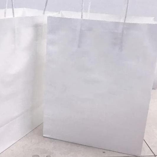 

➵ Paper Bag Putih (White Natural) Go Green - Medium (20pcs) ♠