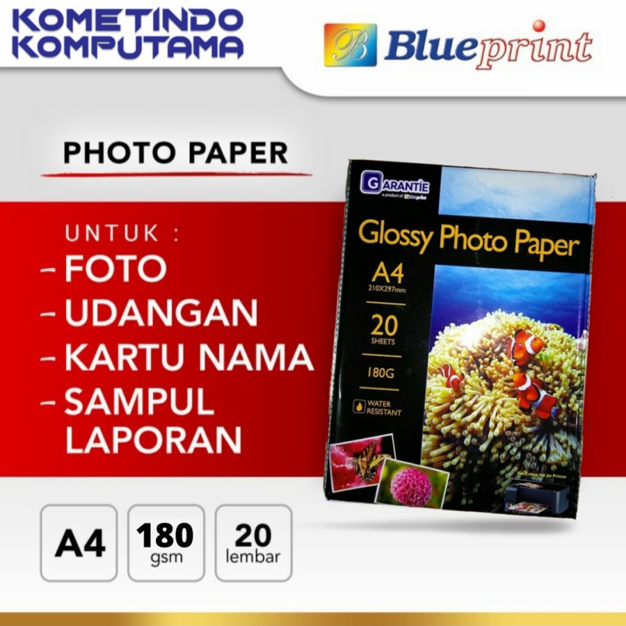 GARANTIE Kertas Foto Paper Glossy A4 180 gsm