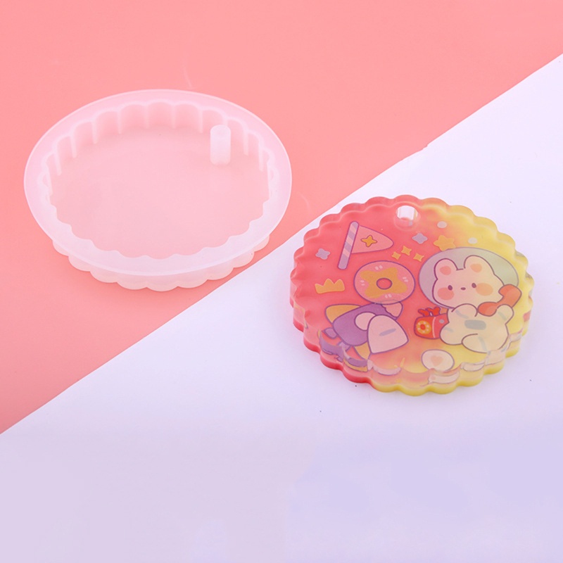 Siy Cetakan Resin Epoksi Bentuk Bulat / Hati / Oval Bahan Silikon Untuk Membuat Perhiasan Diy Cr