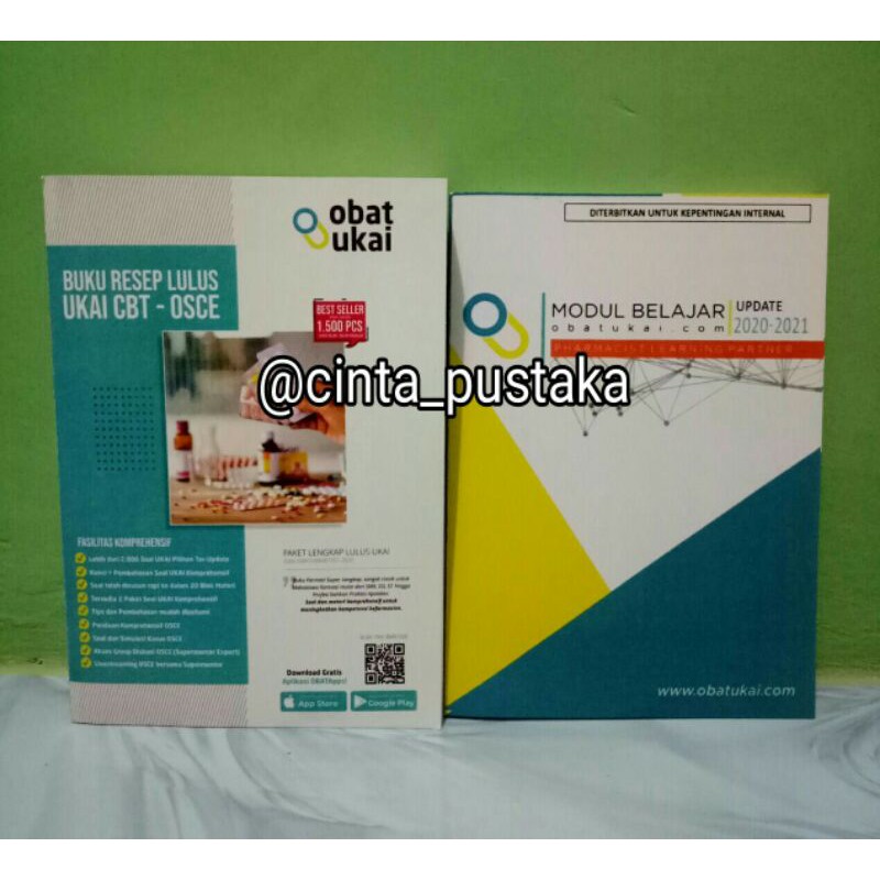 PAKET LENGKAP LULUS UKAI: BUKU RESEP LULUS UKAI CBT - OSCE + MODUL BELAJAR OBAT UKAI 2020 - 2021