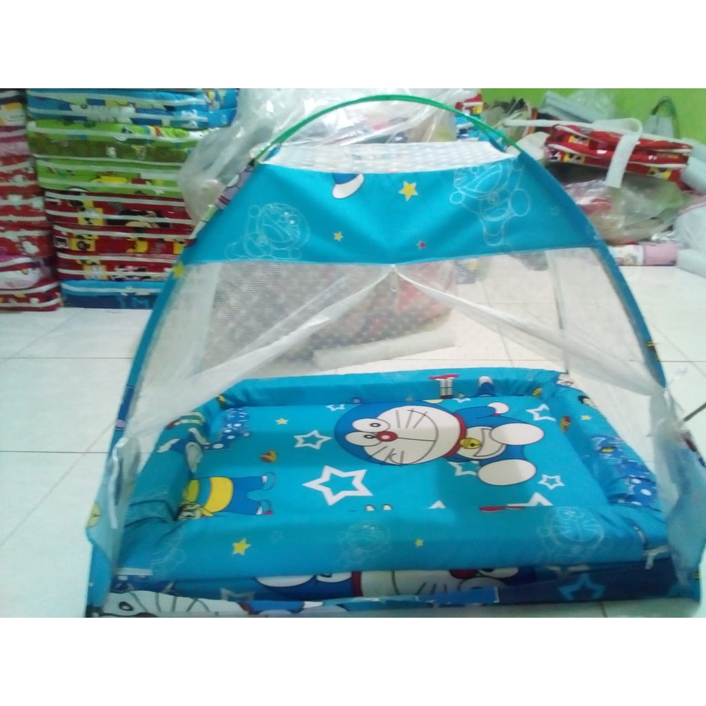 Kasur Fiber Bayi Motif Lucu kelambu terpisah