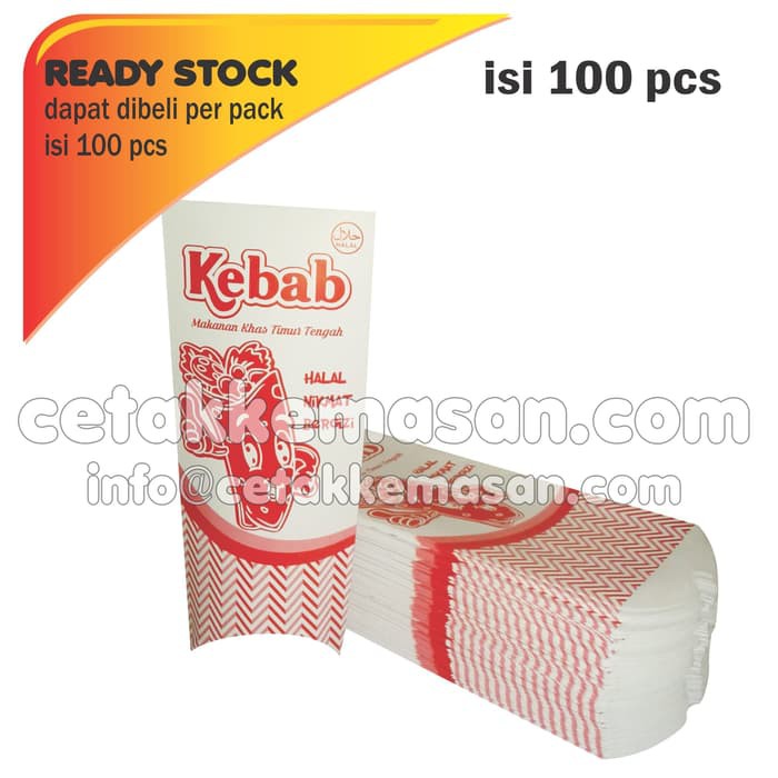 

Bungkus Kemasan Dus Box Kebab ART KARTON uk 8.5 x 20 cm Cetak 1 Warna