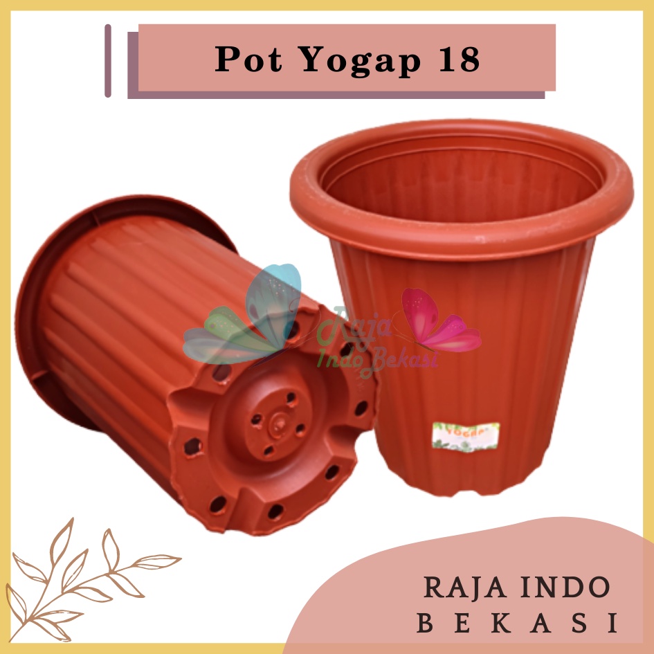 Pot Yogap 18 Merah Bata Coklat Bata Teraccotta Terakota Tinggi Tebal Berkualitas Pot Yogap 18 19 25 30 Murah