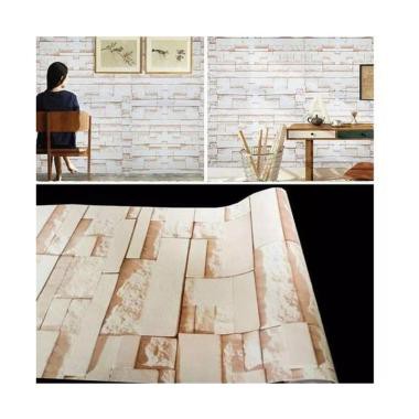 Wallpaper Sticker Motif Batu Bata - Wallpaper Sticker PVC ± 9 meter x 45 cm