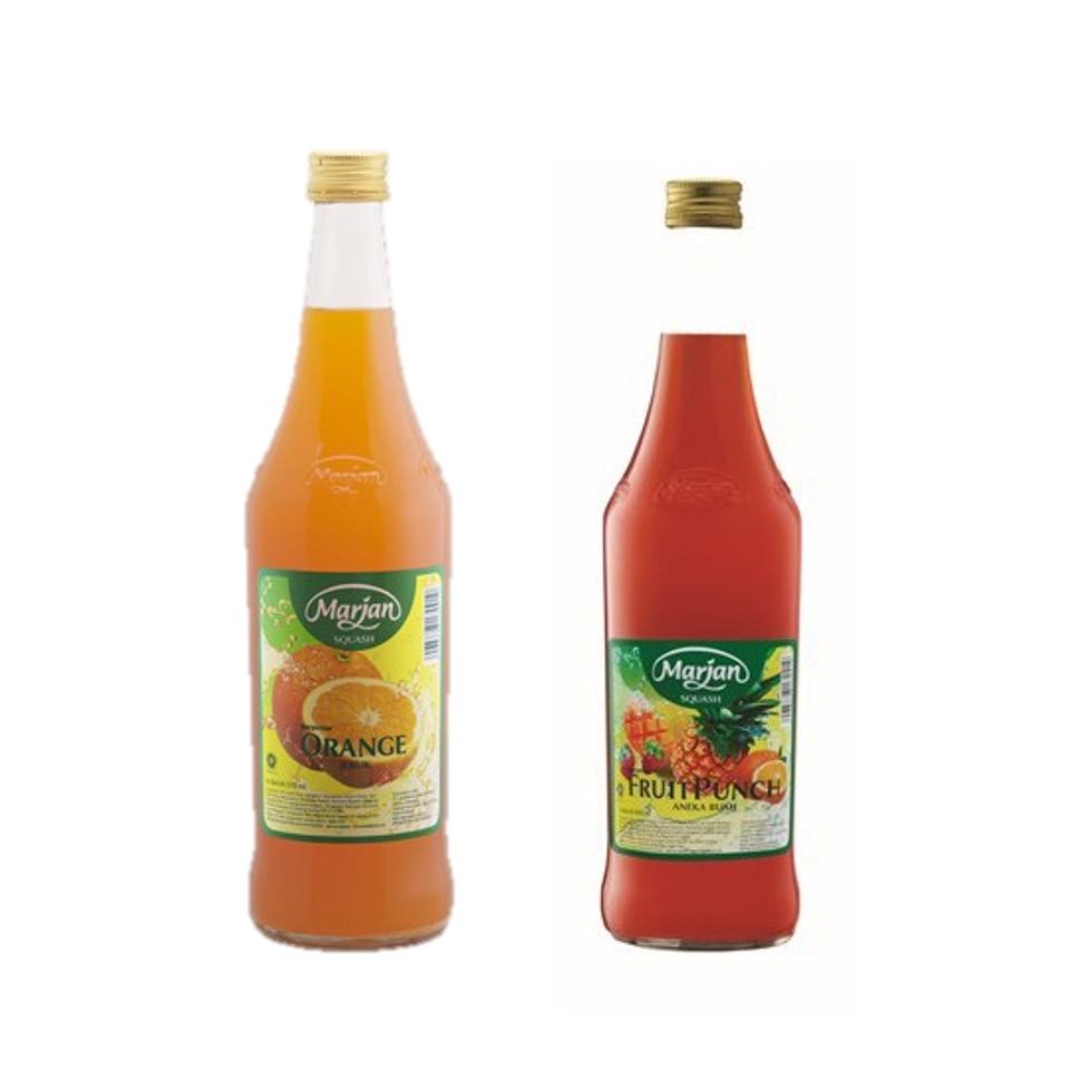 

Marjan Boudoin Squash Fruit Punch 450 ml + Marjan Boudoin Squash Orange 450 ml