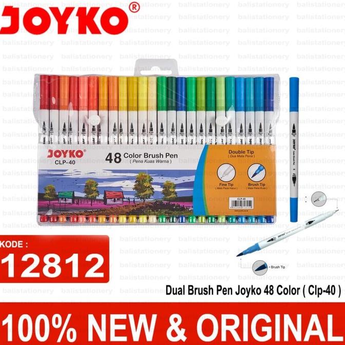 

[[COD]] Dual Brush Pen Joyko 48 Color ( Clp-40 ) SALE Kode 834