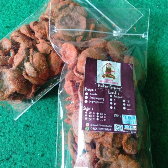 

Bakso goreng jumbo 90 gram enak gurih renyah bisa request pedas sesuai selera