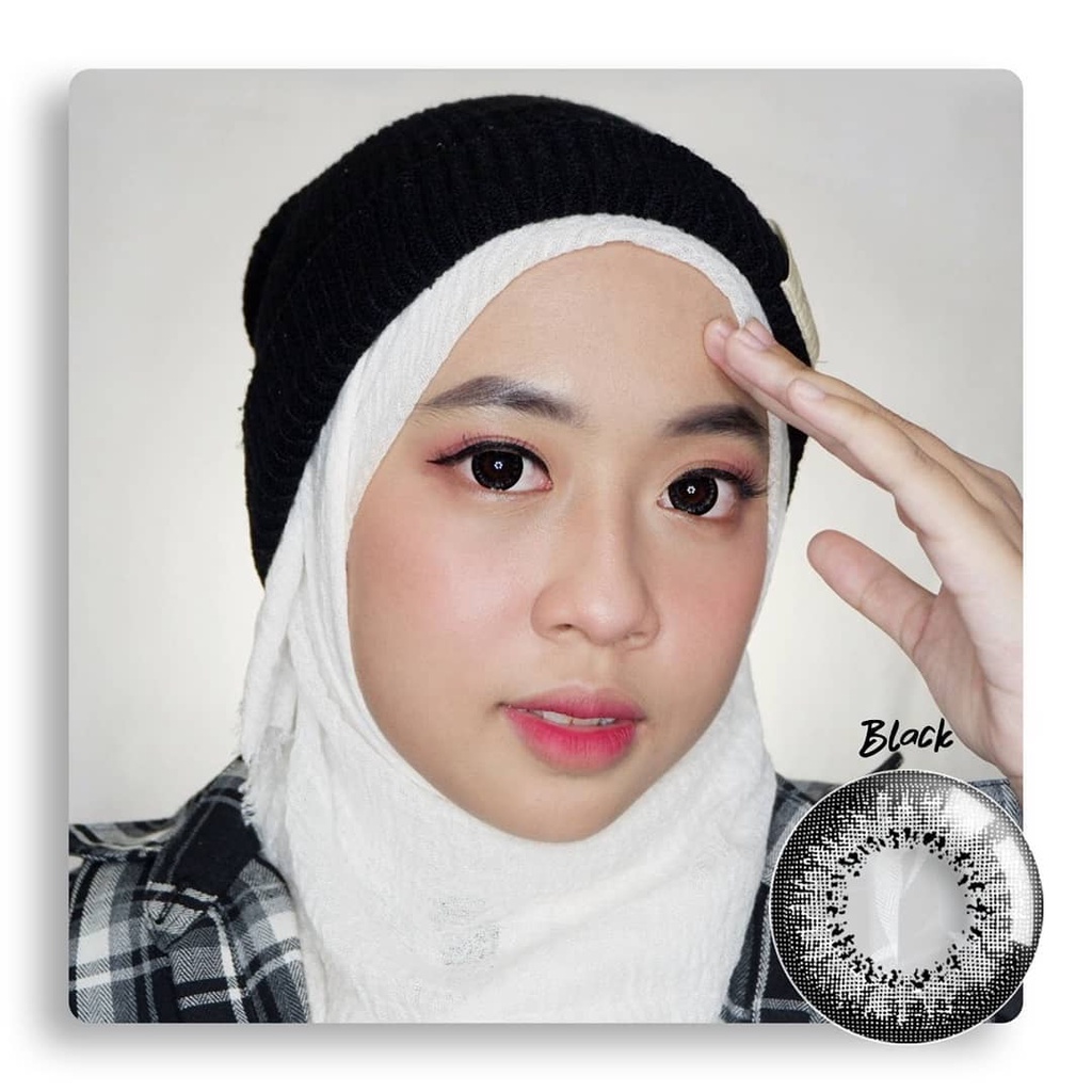 Softlens X2 Mochi DIA 16.00mm MINUS BLACK GREY HAZEL (-6.50 s/d -10.00) by Exoticon Big Eyes 16m /Lensa  Kontak/BS