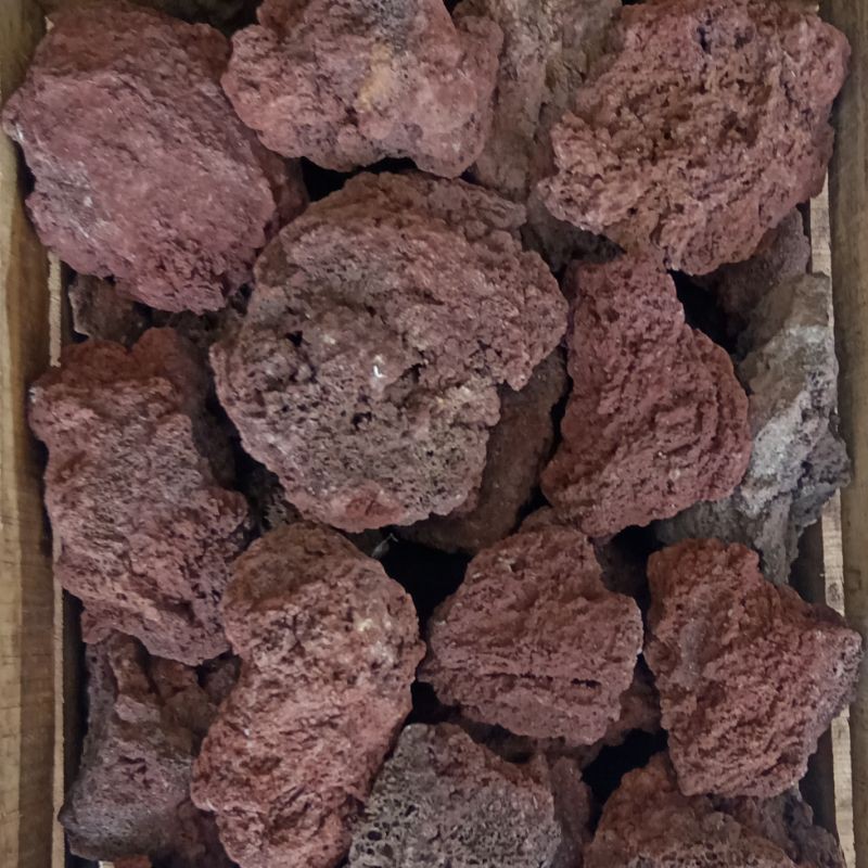 Batu lava rock merah aquascape - 1kg / batu lavarock / batu lava