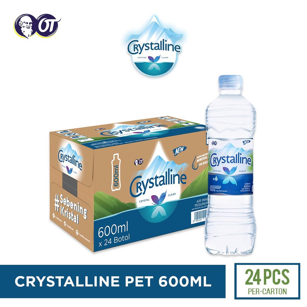 Jual Crystalline Air Mineral Gelas 600 Ml Isi 24 Pcs 1 Karton Shopee Indonesia 4200