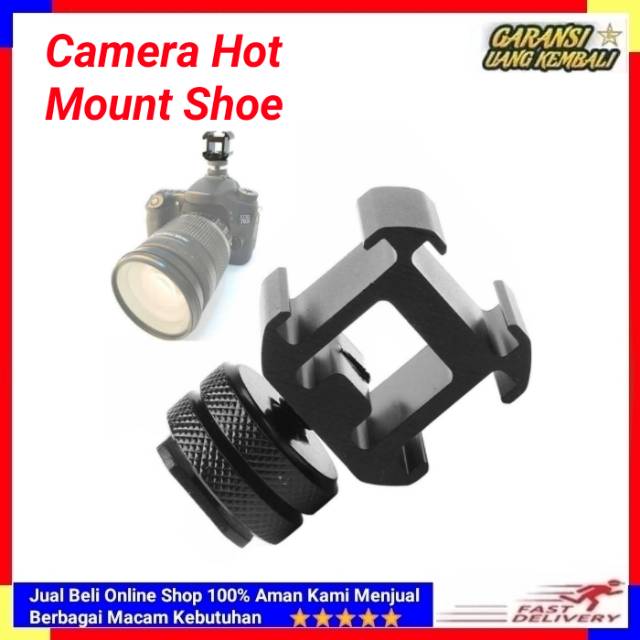 Termura Camera Mount Hot Shoe Three Head Extend Port