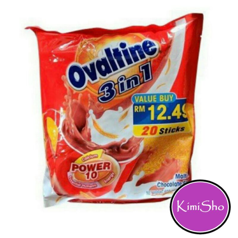 

Ovaltine 3 in 1 malaysia isi 22 sachet stick / ovaltine 3in1 malaysia / minuman coklat