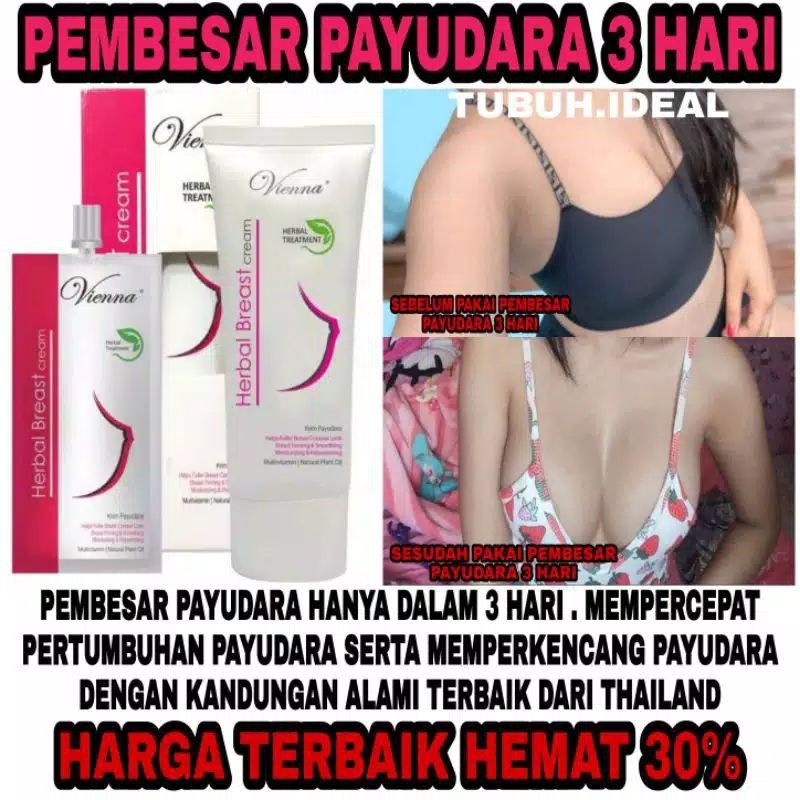 [AMPUH]Vienna Cream  Payudara Herbal | Krim Pembesar Payudara | Pembesar Payudara Cepat dan Permanen