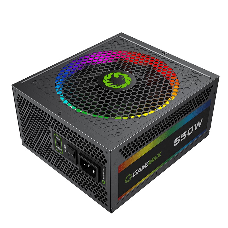 Gamemax PSU RGB 550W Gold 80 Plus Full Modular