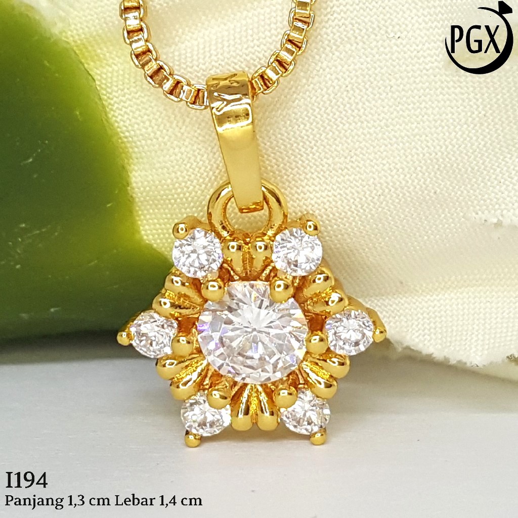 PGX Liontin Kalung Xuping Wanita Perhiasan Lapis Emas Aksesoris Fashion - I194