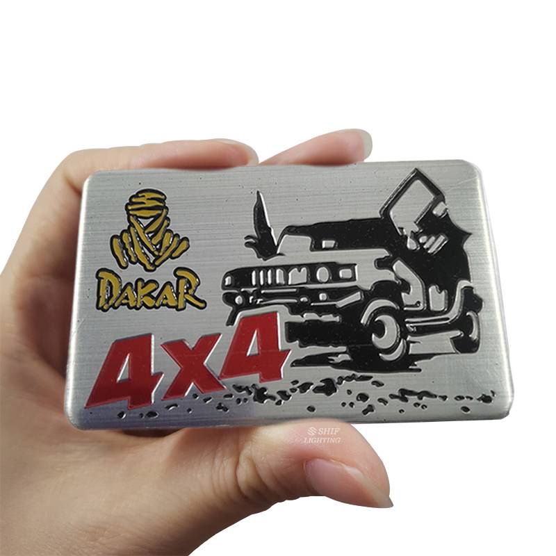 1 X Aluminum DAKAR 4X4 Logo Auto Car Rear Decorative Emblem Badge Sticker Decal Universal 4X4