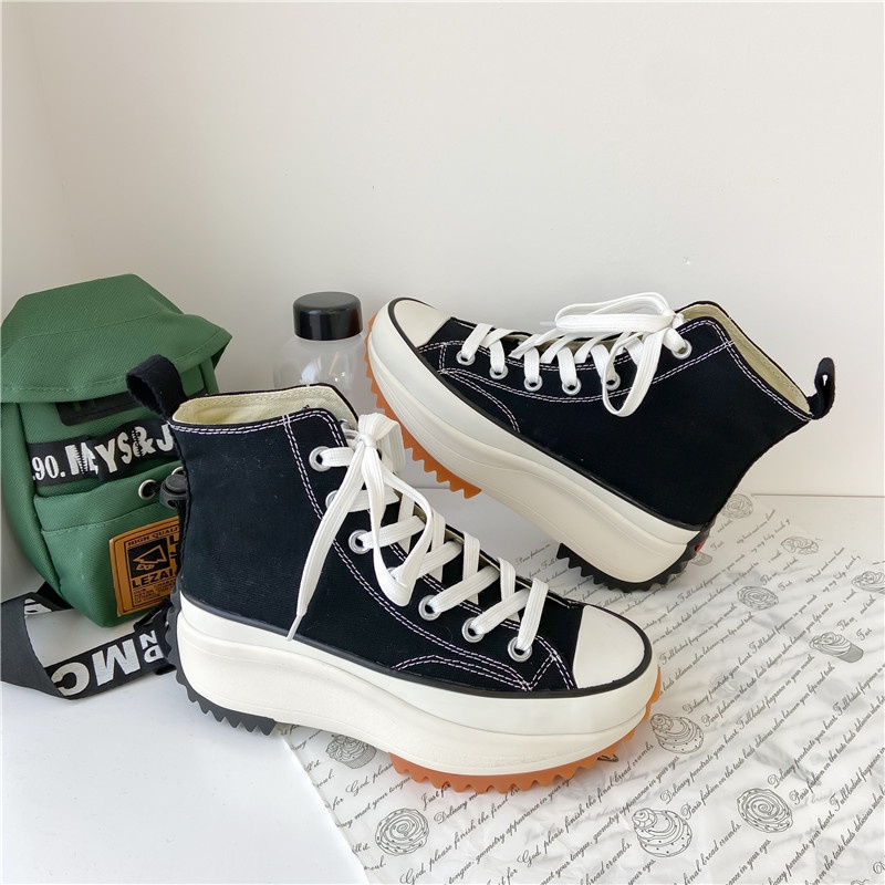 [Import] Taspopo 1035 Sepatu Boots Sneakers Heels Tinggi Model Korea