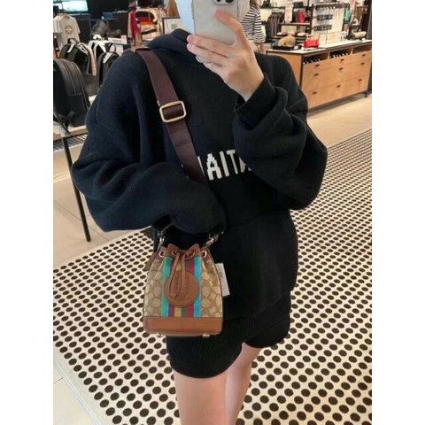 （grab）Small Size 5639 5121 coach Bucket Bag Women Handbag Crossbody Sling Bag