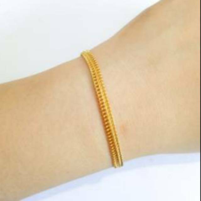 Gelang Emas asli model Rantai variasi love