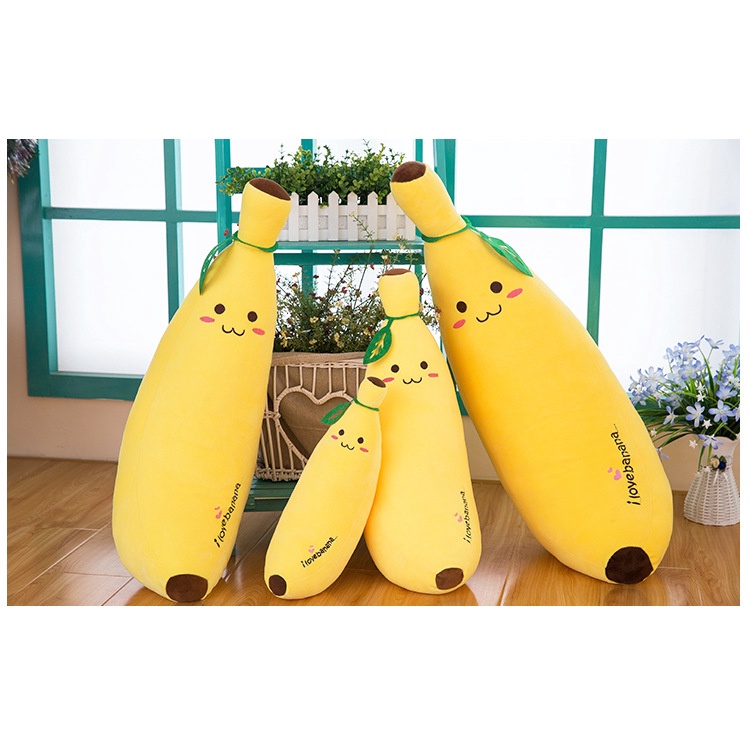 Boneka bantal pisang bahan plush