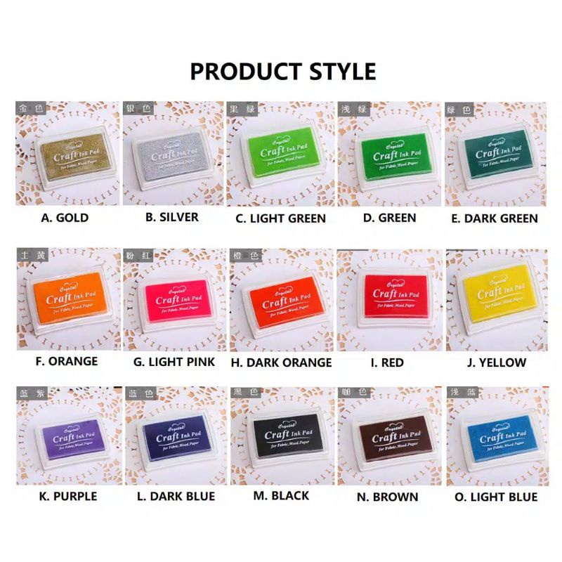 

Shishimi inkpad stamp pad warna untuk stempel silikon diy jurnaling scrapbook