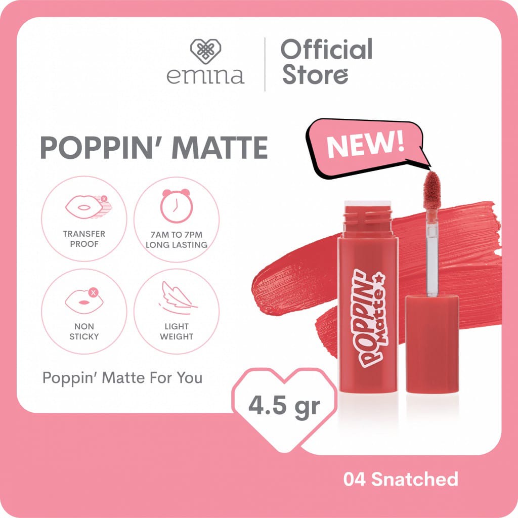 Emina Poppin Matte 4.5 g ~ ORIGINAL 100%