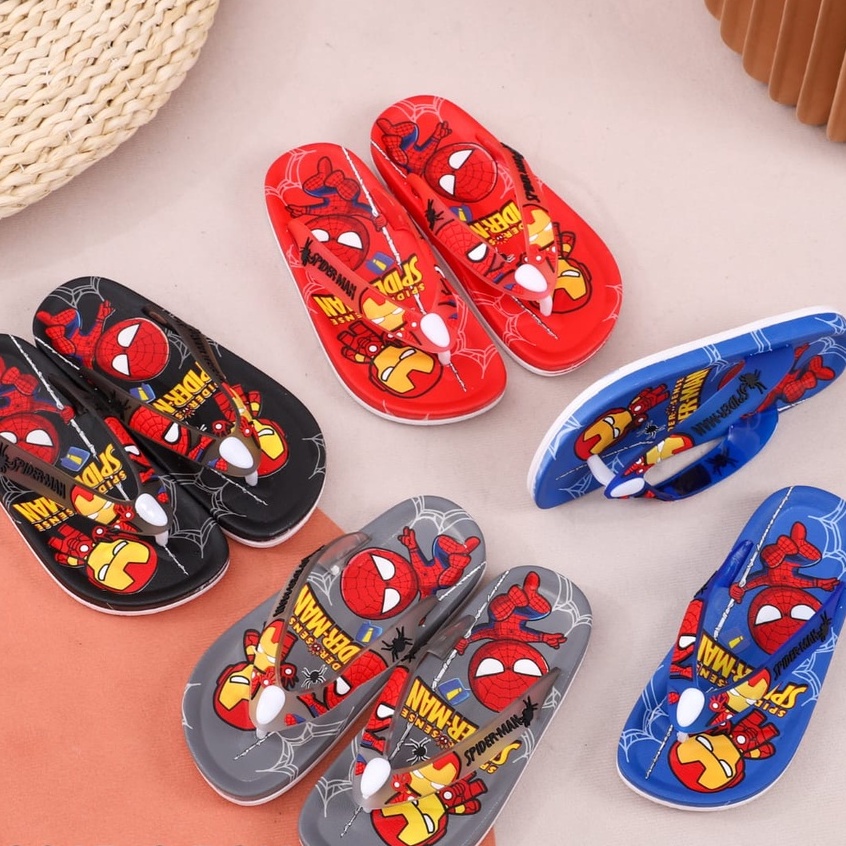 Sandal Anak Laki - Laki Jepit SPIDERMAN CCM 2015 - 9 / Anak Laki-laki Sandal Jepit Model karakter Spider