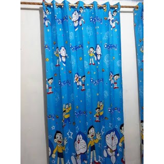 GORDEN PINTU KARAKTER DORAEMON KEROPPI HELLO KITTY UK.100CM X 200CM