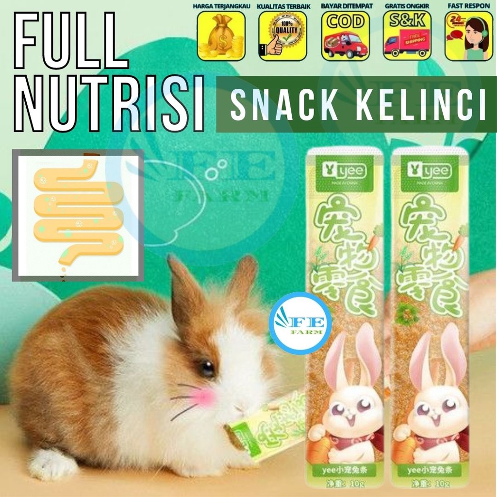 Snack Nutrisi Kelinci Rabbit Guinea Pig Chinchilla Treats 10gram FEFARM