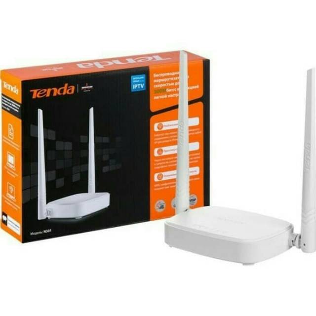 Tenda Router N301 Router Wireless 300Mbps 3 Lan Port 1 Wan Easy Setup Router Extender Access Point Repeater Original