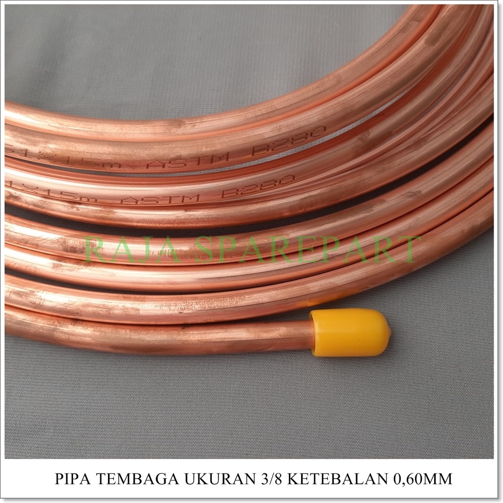 Pipa Tembaga ukuran 3/8&quot; KETEBALAN 0,60MM ( harga eceran per 1 meteran )