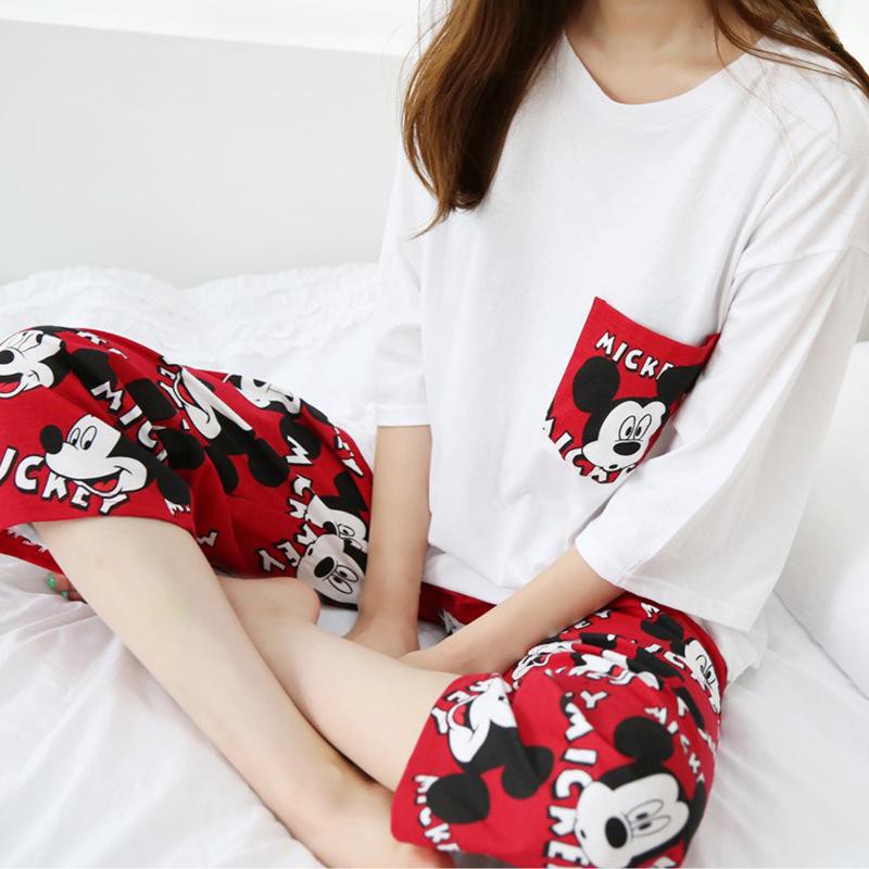 Smile Baju Tidur Wanita Import Setelan Piyama Lengan Panjang Motif Bahan Lembut Fit to XXL 4005-4