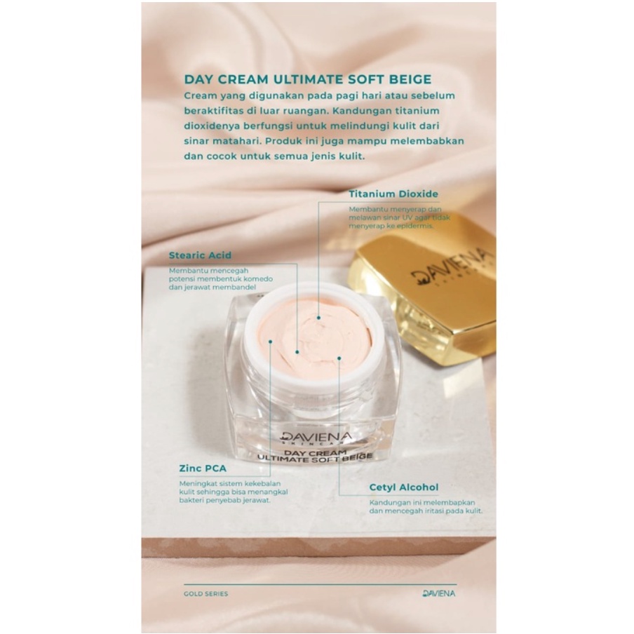 Terlaris DAY CREAM GOLD SERIES DAVIENA SKINCARE