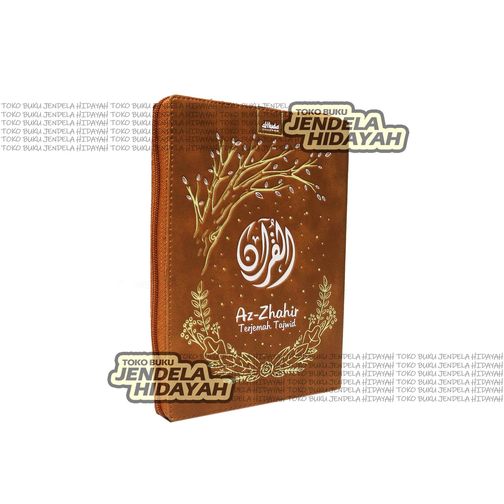 ( BISA CUSTOM CETAK NAMA ) Al Quran Az-Zhahir Zahir A5 Jaket Resleting A5 Al-Qur'an Ukuran Sedang Te
