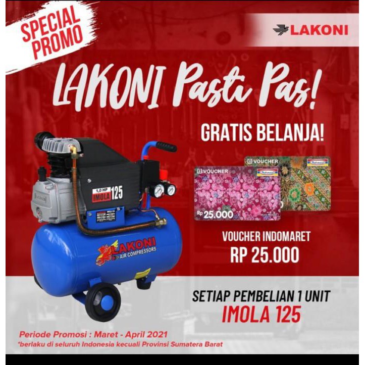 Kompresor Angin Lakoni Imola 125/ Lakoni Imola 125