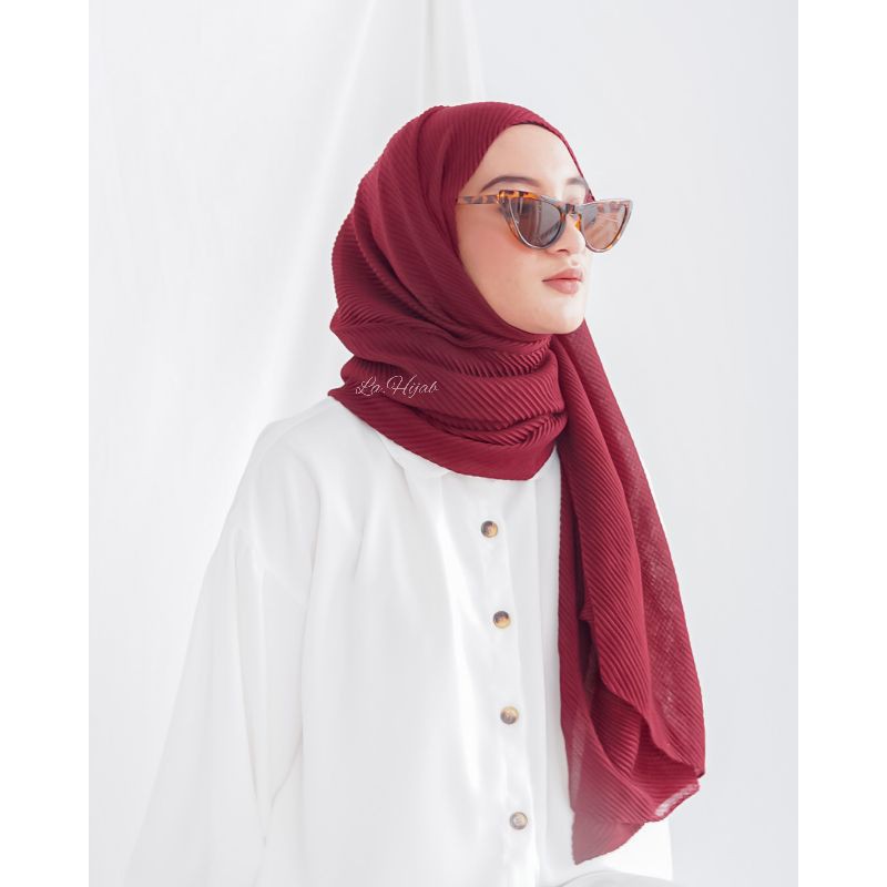 Aqella Waffle Pleats Shawl | Pashmina Plisket