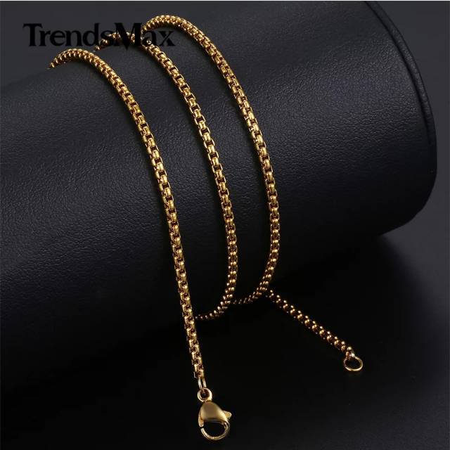 Kalung Titanium Pria Cowok Titanium Rantai Gold Emas Keren