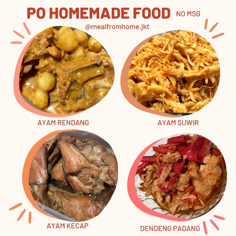 

PO Homemade Food (masakan rumahan) - non MSG