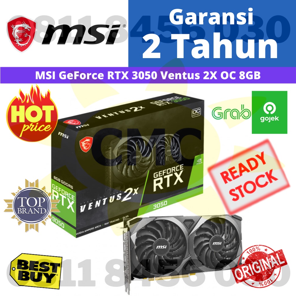 VGA MSI GEFORCE RTX 3050 VENTUS 2X OC 8GB GDDR6