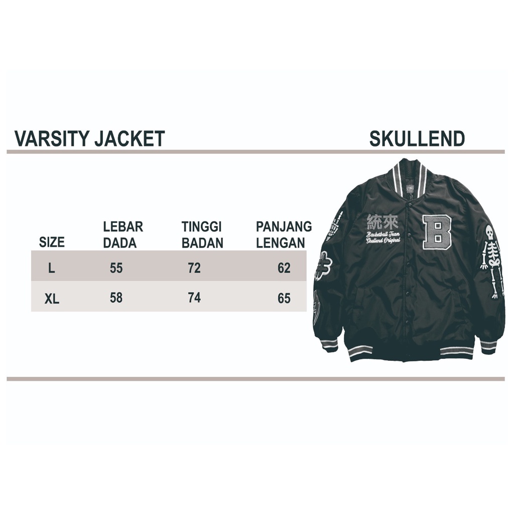 SKULLEND Jaket Baseball Varsity Full Printing Pria Wanita Premium - Dragons