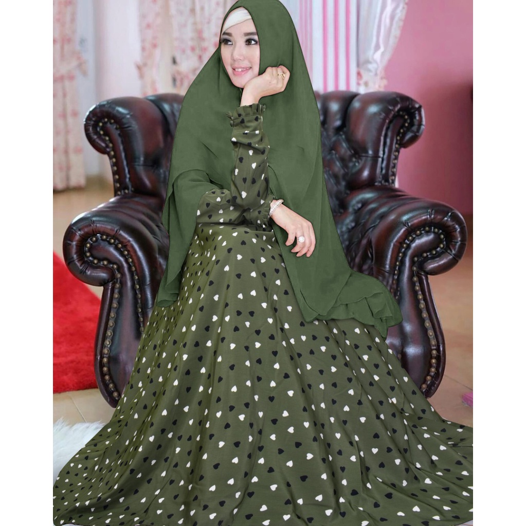 amelia maxi monalisa premium  set khimar seruty bebydoll 2 layer