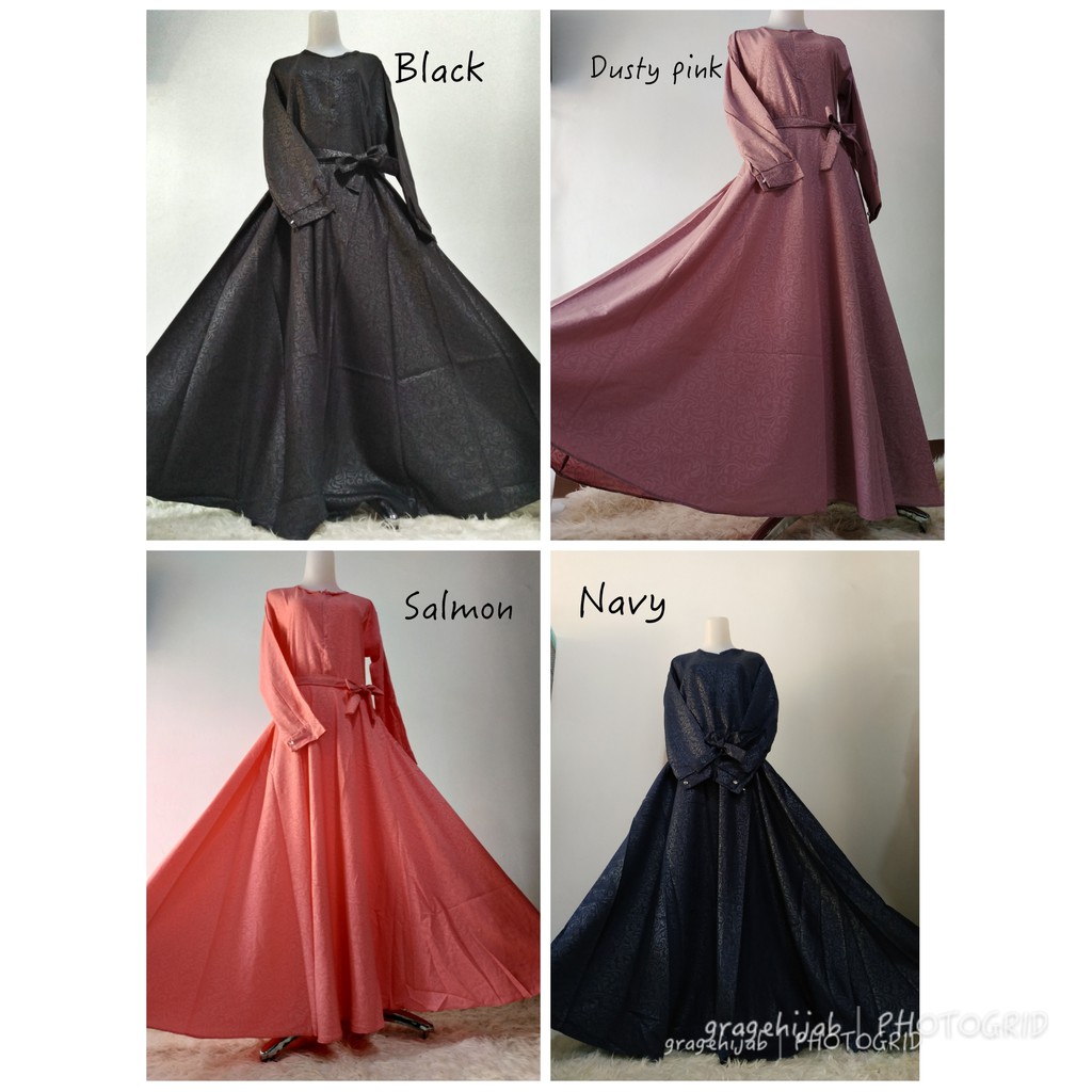 Gamis baloteli embos meli good quality umbrella