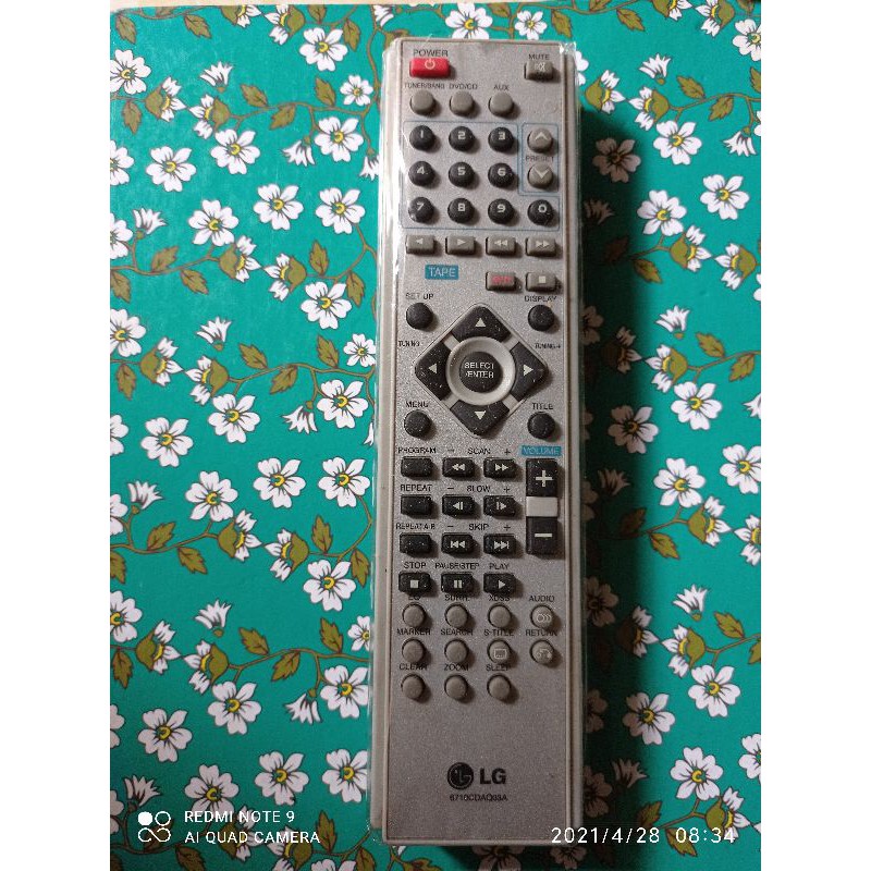REMOTE COMPO DVD LG 6710CDQ03A