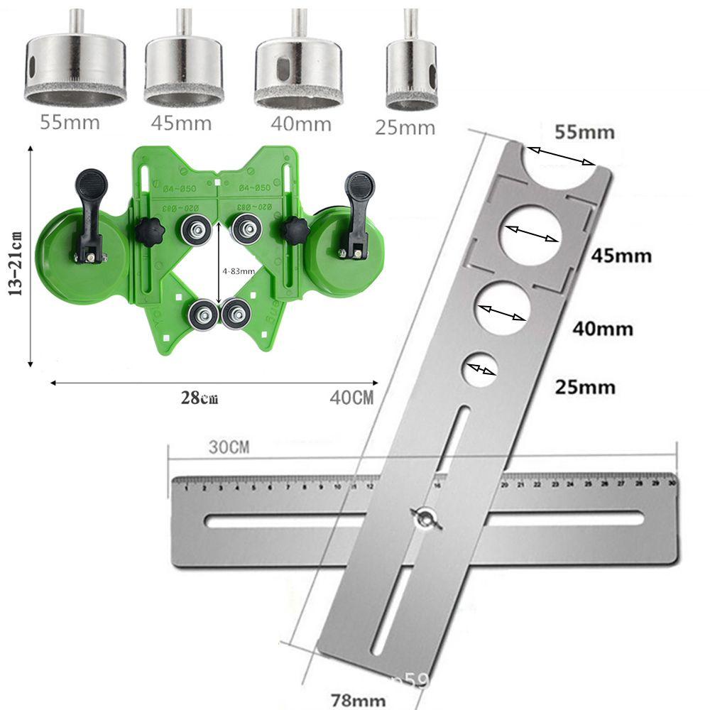[Elegan] Kaca Puncher Universal Multifungsi Untuk Carpenter Hole Locator Pembuka Lubang Bor Bulat