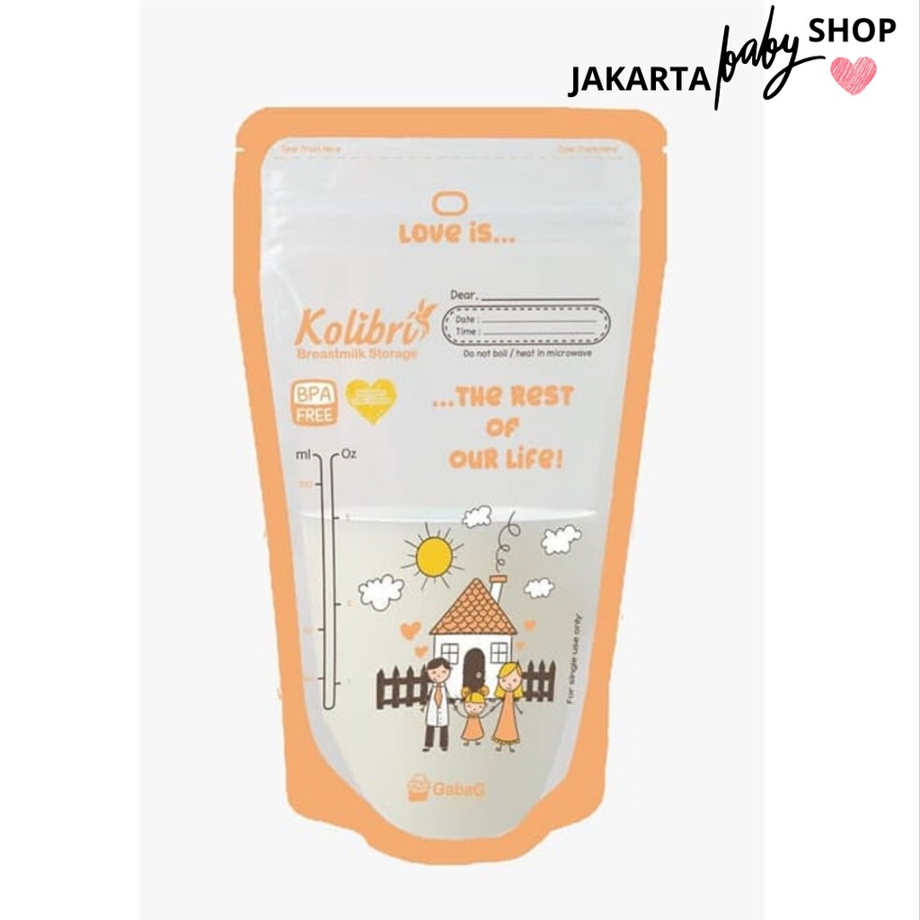 KANTONG ASI GABAG KOLIBRI 100 ML LOVE STORY 30 PCS 411000