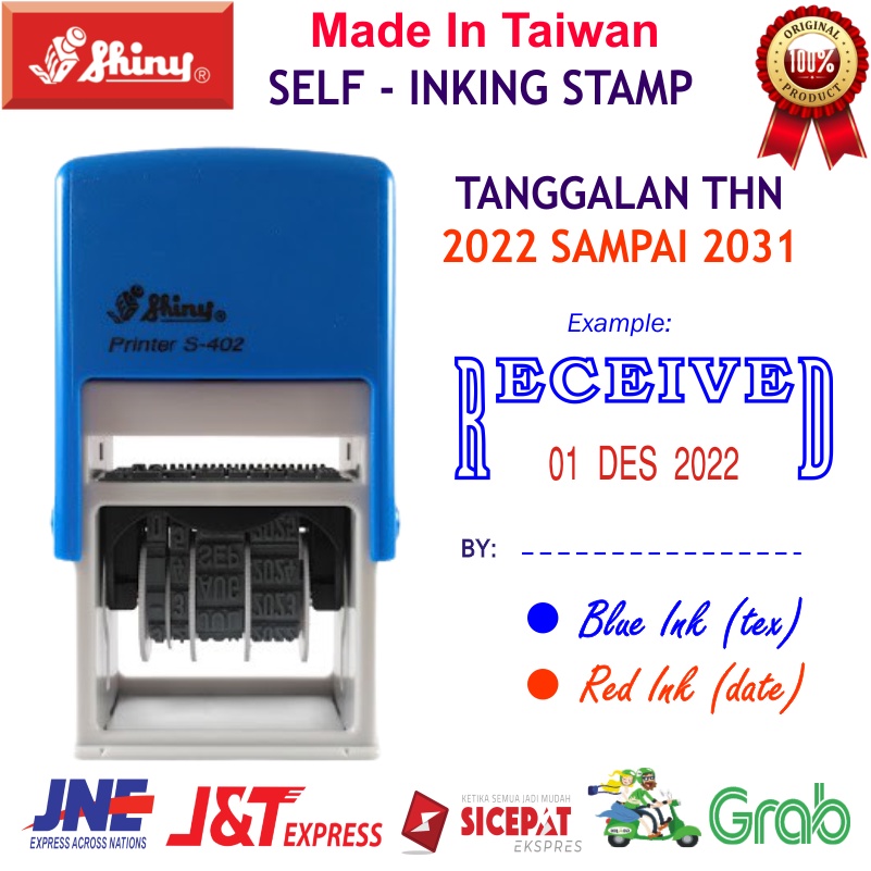 

STEMPEL TANGGAL RECEIVED DITERIMA SHINY S-402 OTOMATIS TOKO KANTOR DAGANG SERBAGUNA