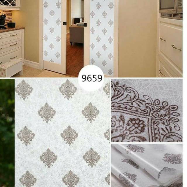 Sticker kaca sunblast good quality batik coklat kode SK0573