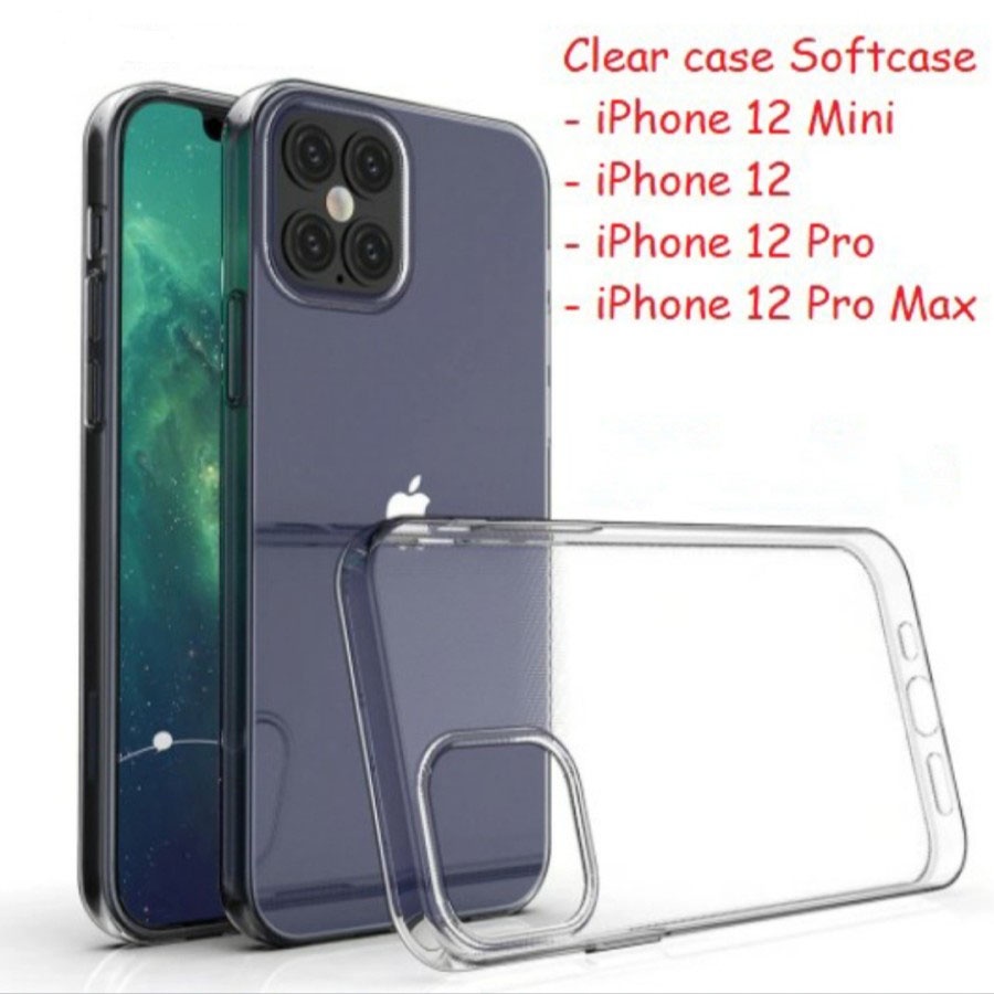 Iphone 13 Pro Max / 13 Pro / 13 / 13 Mini Clear Case TPU 2.0mm Silicone Clear Softcase Soft Casing