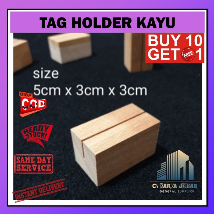 

Price Tag Holder Dudukan Stand Kayu Akrilik Acrylic Kalender 5x3x3cm Sudah Serut dan Amplas
